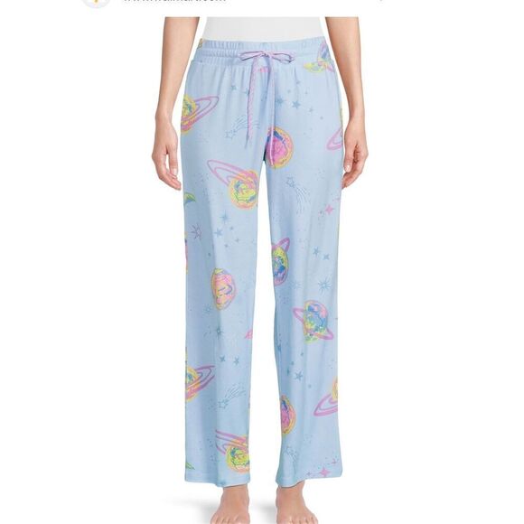 Womens Briefly Stated Celestial Space Planet Luxe Pajama Pants - Sz L - Picture 2 of 3